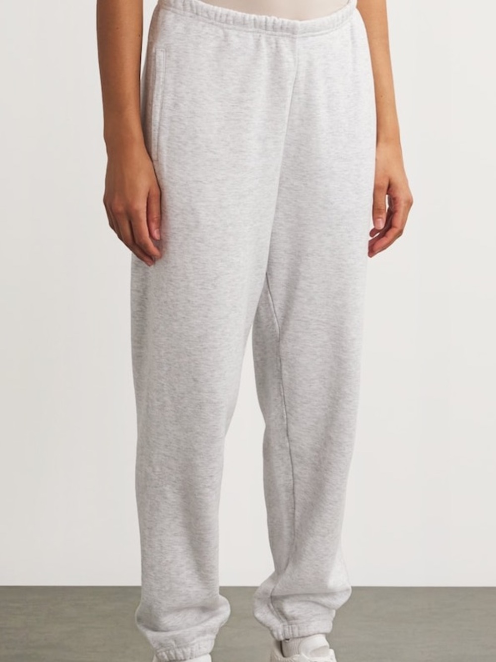 SKIMS Heather Gray Relaxed Track Joggers